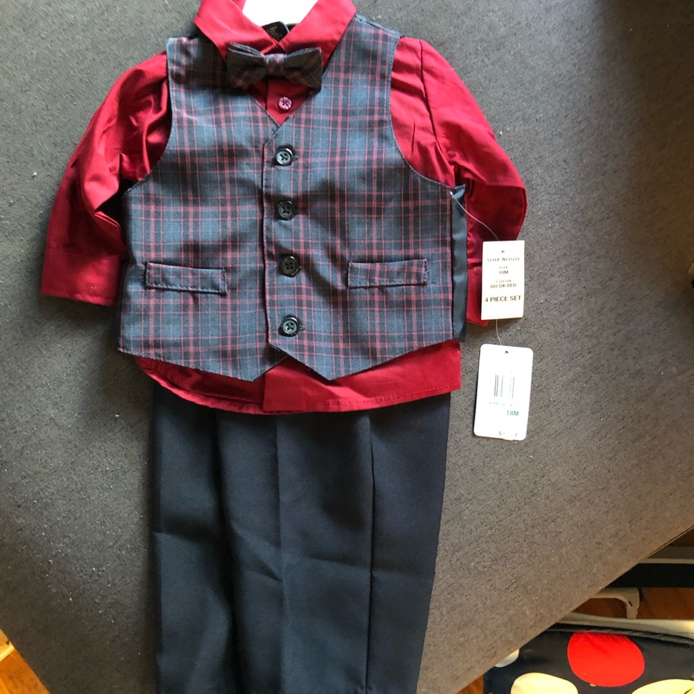 Baby boy four piece suit set size 18 months. New
